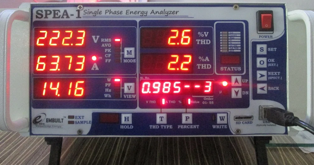 3rd Harmonics % of current for 14 W Incandescent Bulb by SPEA-1